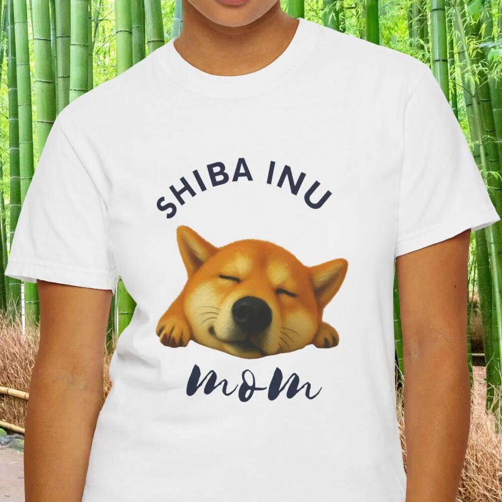 Shiba Inu Mom T Shirt, Cute Sleeping Shiba Shirt, Dog Mom Shirt